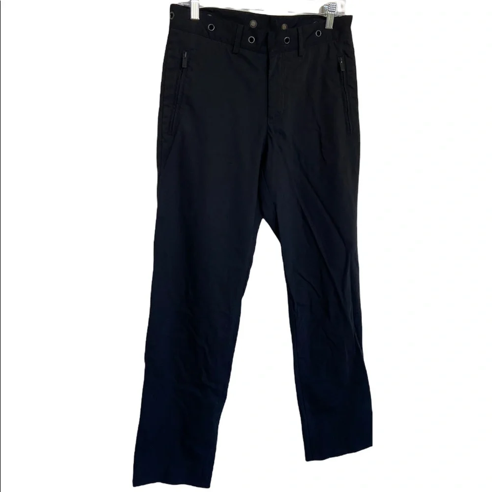 Emporio Armani Matt Line Wool Pants Black